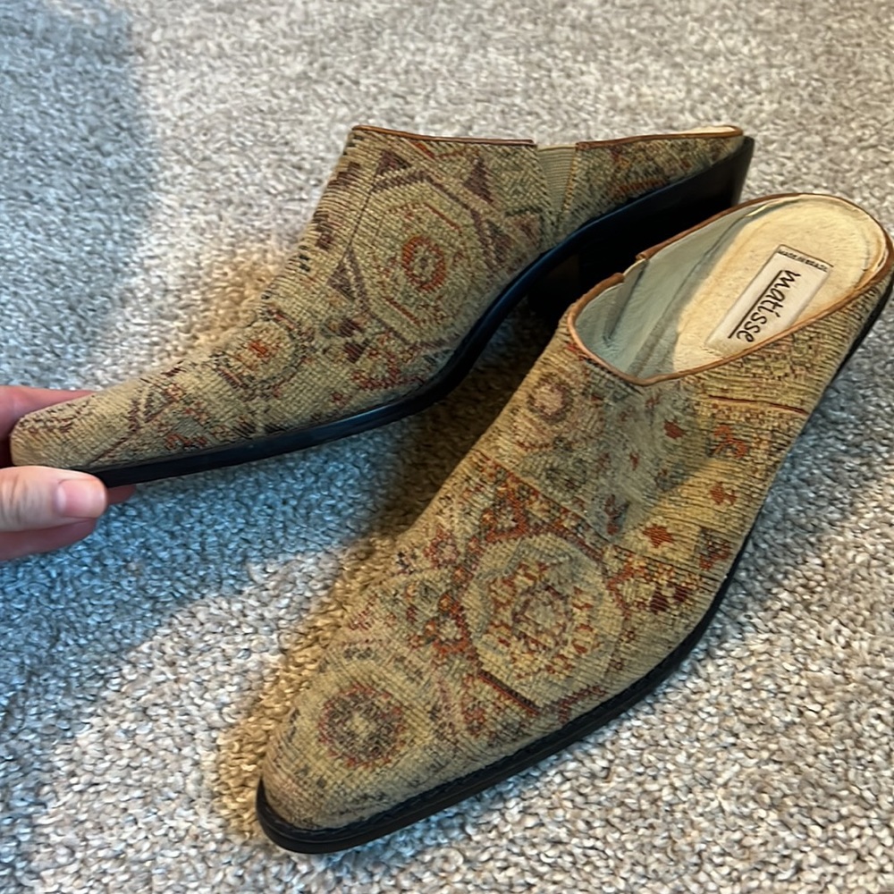 Designer Matisse Woven Tapestry Pointed Mules - image 2